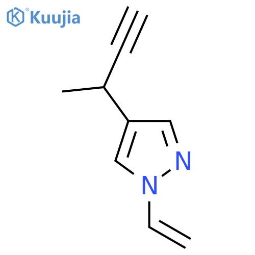 4-(but-3-yn-2-yl)-1-ethenyl-1H-pyrazole structure