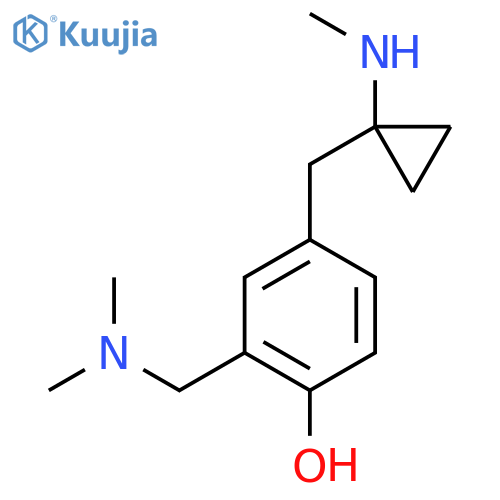 2-(dimethylamino)methyl-4-{1-(methylamino)cyclopropylmethyl}phenol structure