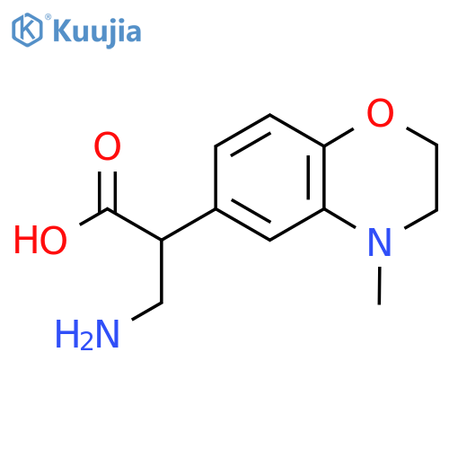 3-amino-2-(4-methyl-3,4-dihydro-2H-1,4-benzoxazin-6-yl)propanoic acid structure