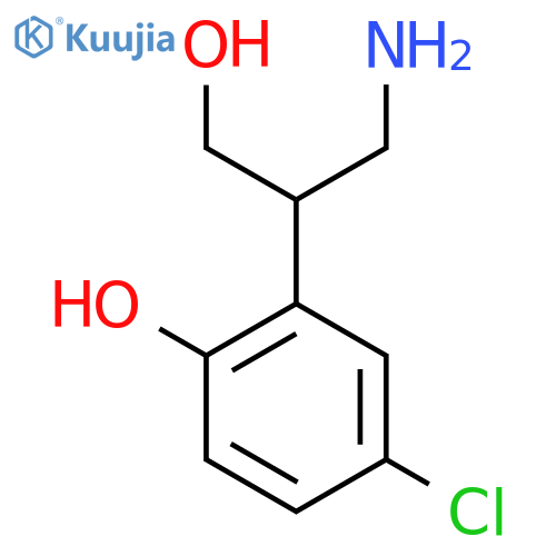 2-(1-amino-3-hydroxypropan-2-yl)-4-chlorophenol structure