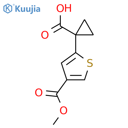 1-4-(methoxycarbonyl)thiophen-2-ylcyclopropane-1-carboxylic acid structure
