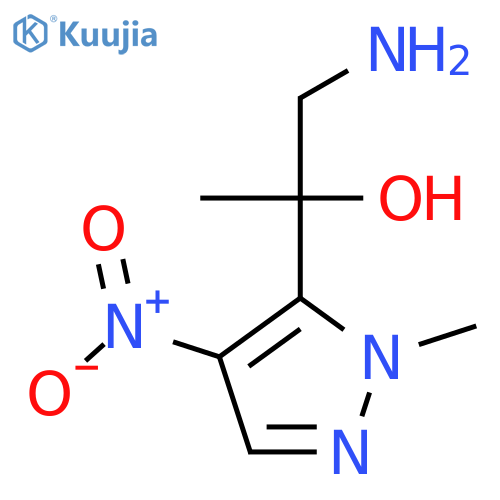 1-amino-2-(1-methyl-4-nitro-1H-pyrazol-5-yl)propan-2-ol structure