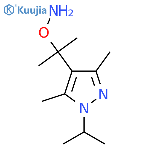 O-{2-3,5-dimethyl-1-(propan-2-yl)-1H-pyrazol-4-ylpropan-2-yl}hydroxylamine structure