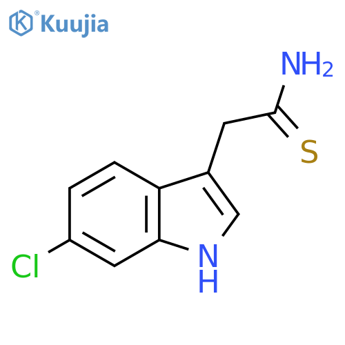 2-(6-chloro-1H-indol-3-yl)ethanethioamide structure