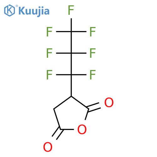 3-(heptafluoropropyl)oxolane-2,5-dione structure