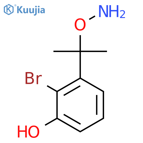 3-2-(aminooxy)propan-2-yl-2-bromophenol structure