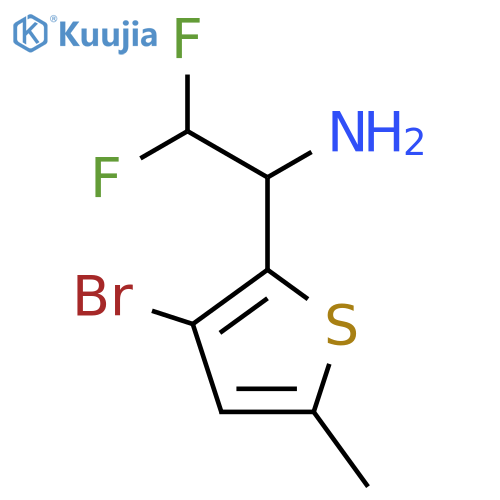 1-(3-bromo-5-methylthiophen-2-yl)-2,2-difluoroethan-1-amine structure