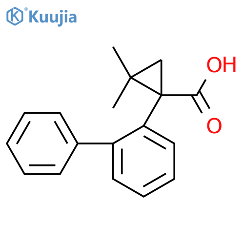2,2-dimethyl-1-(2-phenylphenyl)cyclopropane-1-carboxylic acid structure