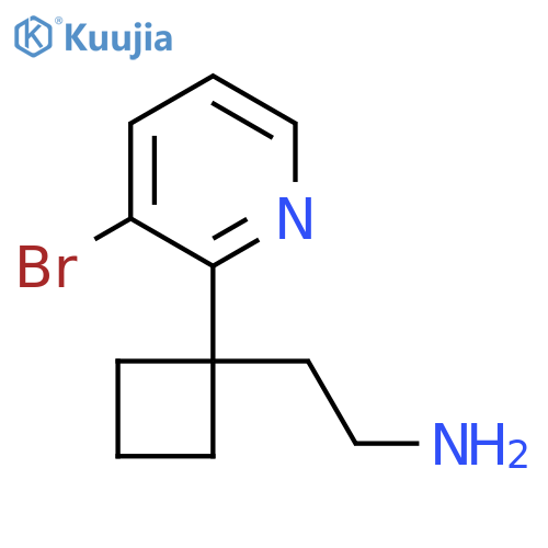 2-1-(3-bromopyridin-2-yl)cyclobutylethan-1-amine structure