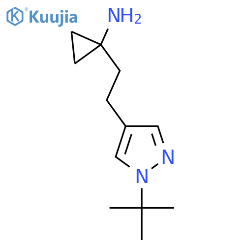 1-2-(1-tert-butyl-1H-pyrazol-4-yl)ethylcyclopropan-1-amine structure