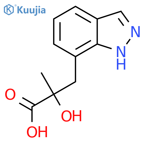 2-hydroxy-3-(1H-indazol-7-yl)-2-methylpropanoic acid structure
