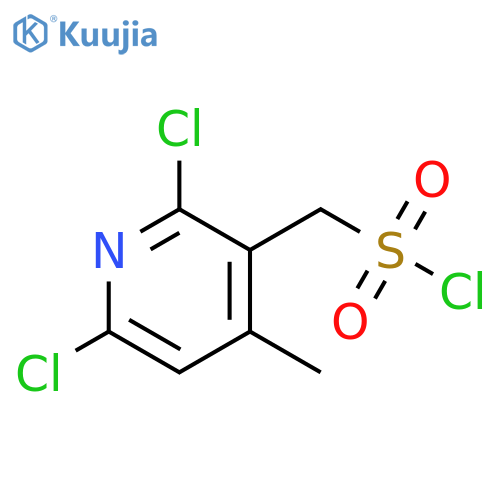 (2,6-dichloro-4-methylpyridin-3-yl)methanesulfonyl chloride structure