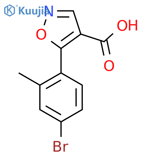 5-(4-bromo-2-methylphenyl)-1,2-oxazole-4-carboxylic acid structure