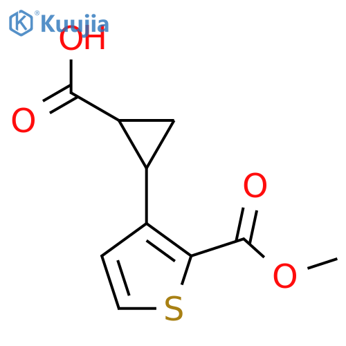 2-2-(methoxycarbonyl)thiophen-3-ylcyclopropane-1-carboxylic acid structure