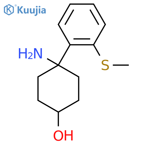 4-amino-4-2-(methylsulfanyl)phenylcyclohexan-1-ol structure