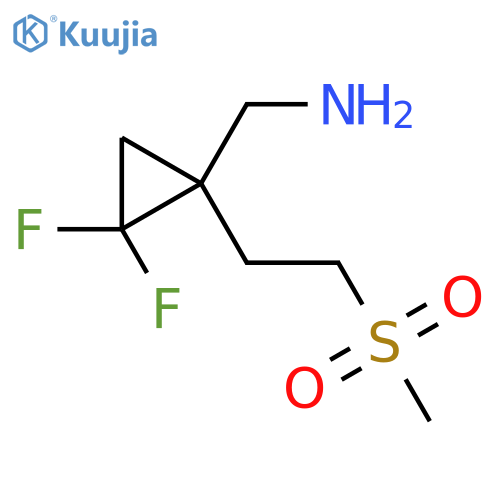 2,2-difluoro-1-(2-methanesulfonylethyl)cyclopropylmethanamine structure