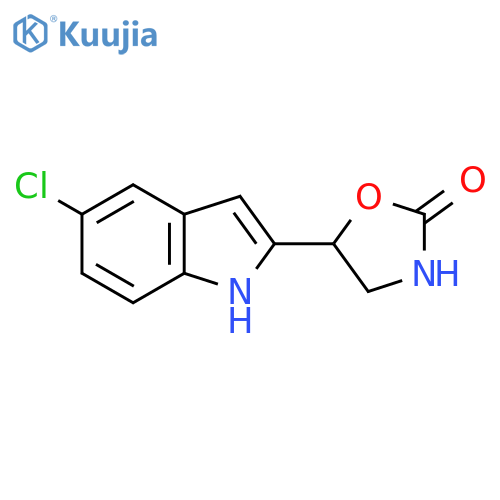 5-(5-chloro-1H-indol-2-yl)-1,3-oxazolidin-2-one structure