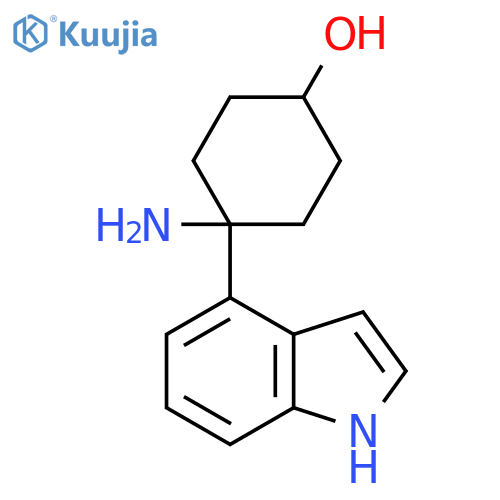 4-amino-4-(1H-indol-4-yl)cyclohexan-1-ol structure