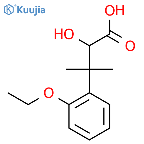 3-(2-ethoxyphenyl)-2-hydroxy-3-methylbutanoic acid structure