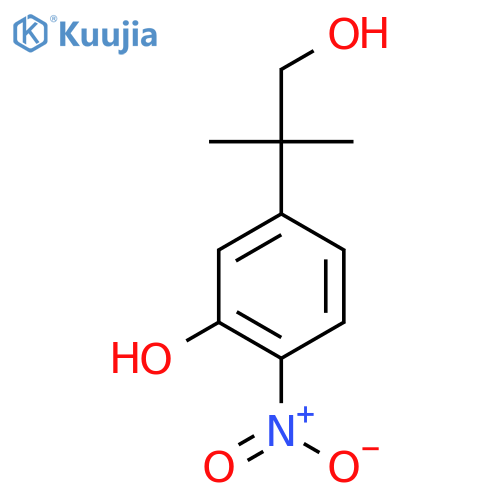 5-(1-hydroxy-2-methylpropan-2-yl)-2-nitrophenol structure