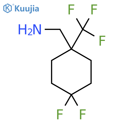 4,4-difluoro-1-(trifluoromethyl)cyclohexylmethanamine structure