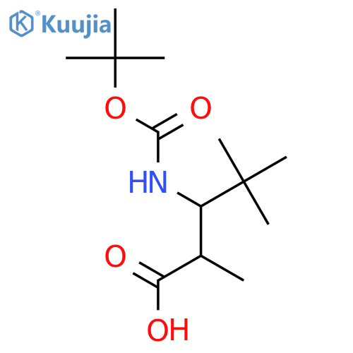 3-{(tert-butoxy)carbonylamino}-2,4,4-trimethylpentanoic acid structure