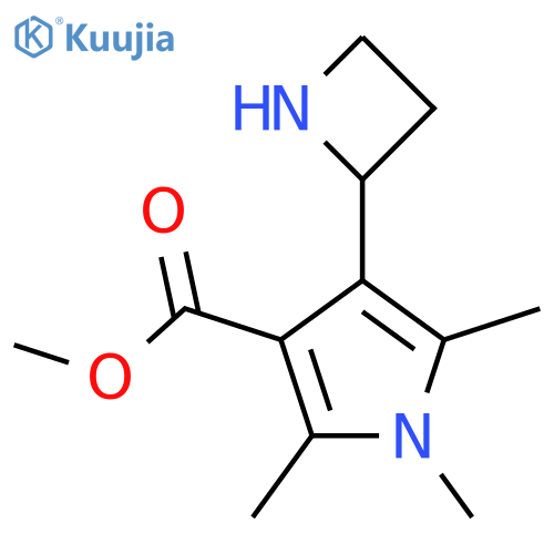 methyl 4-(azetidin-2-yl)-1,2,5-trimethyl-1H-pyrrole-3-carboxylate structure