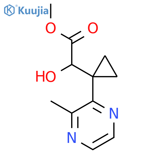 methyl 2-hydroxy-2-1-(3-methylpyrazin-2-yl)cyclopropylacetate structure