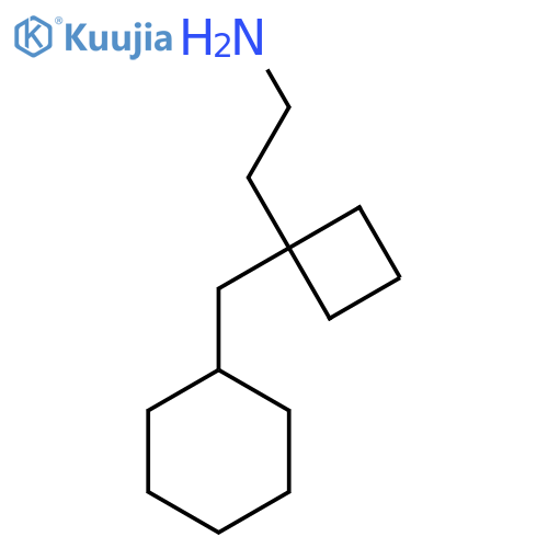 2-1-(cyclohexylmethyl)cyclobutylethan-1-amine structure