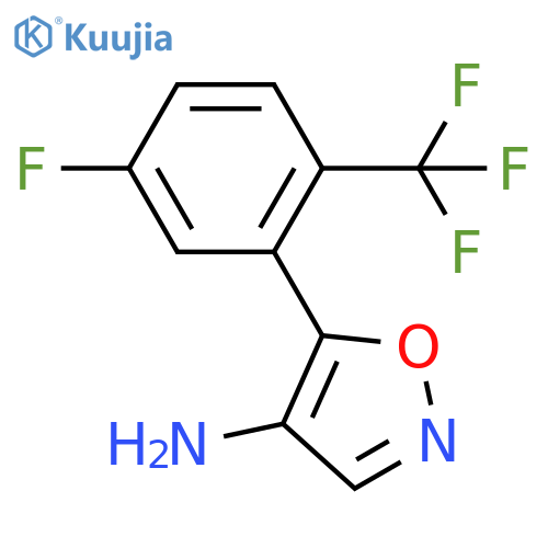 5-5-fluoro-2-(trifluoromethyl)phenyl-1,2-oxazol-4-amine structure