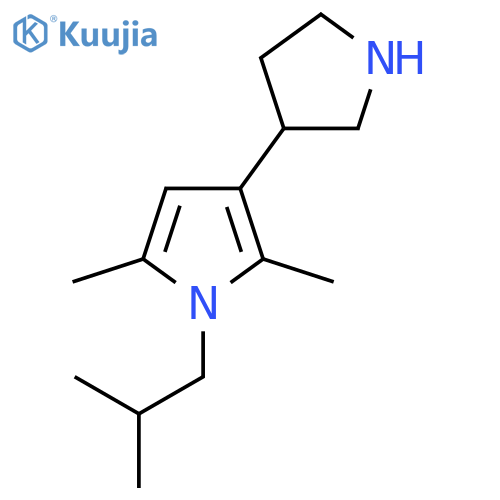 2,5-dimethyl-1-(2-methylpropyl)-3-(pyrrolidin-3-yl)-1H-pyrrole structure