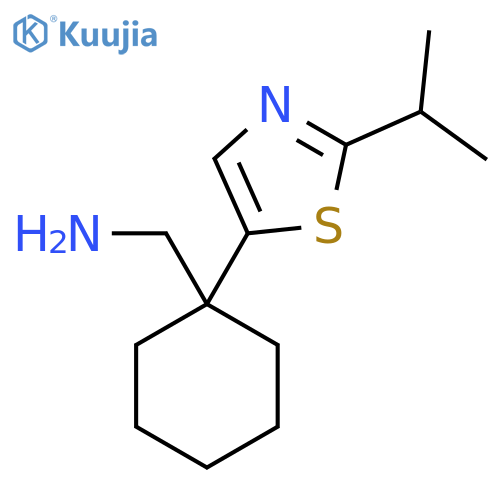 {1-2-(propan-2-yl)-1,3-thiazol-5-ylcyclohexyl}methanamine structure
