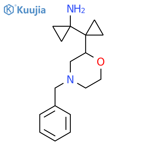 1-1-(4-benzylmorpholin-2-yl)cyclopropylcyclopropan-1-amine structure