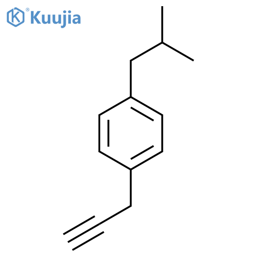 1-(2-methylpropyl)-4-(prop-2-yn-1-yl)benzene structure