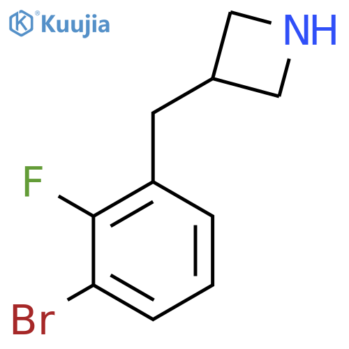 3-(3-bromo-2-fluorophenyl)methylazetidine structure