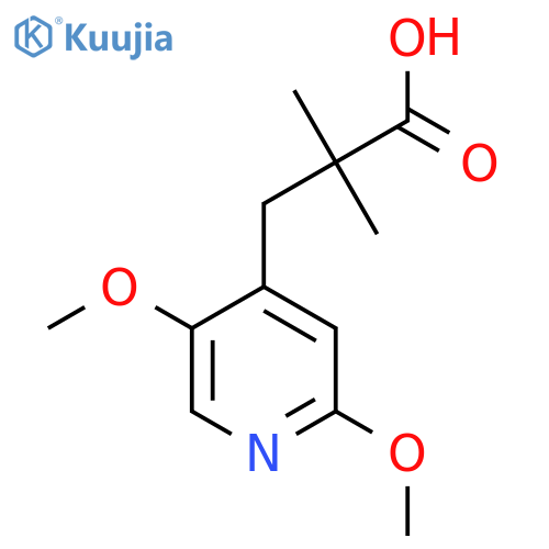 3-(2,5-dimethoxypyridin-4-yl)-2,2-dimethylpropanoic acid structure