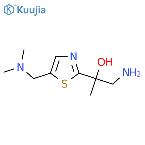 1-amino-2-{5-(dimethylamino)methyl-1,3-thiazol-2-yl}propan-2-ol structure