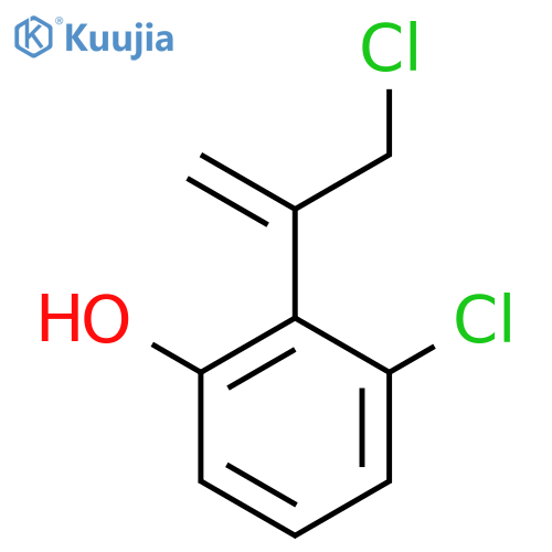 3-chloro-2-(3-chloroprop-1-en-2-yl)phenol structure