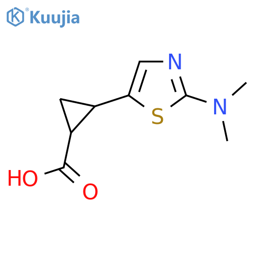 2-2-(dimethylamino)-1,3-thiazol-5-ylcyclopropane-1-carboxylic acid structure