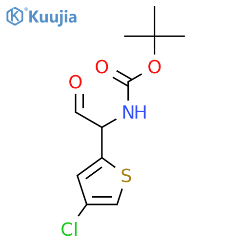tert-butyl N-1-(4-chlorothiophen-2-yl)-2-oxoethylcarbamate structure