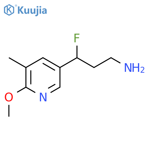 3-fluoro-3-(6-methoxy-5-methylpyridin-3-yl)propan-1-amine structure