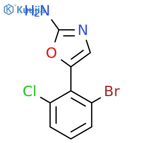 5-(2-bromo-6-chlorophenyl)-1,3-oxazol-2-amine structure