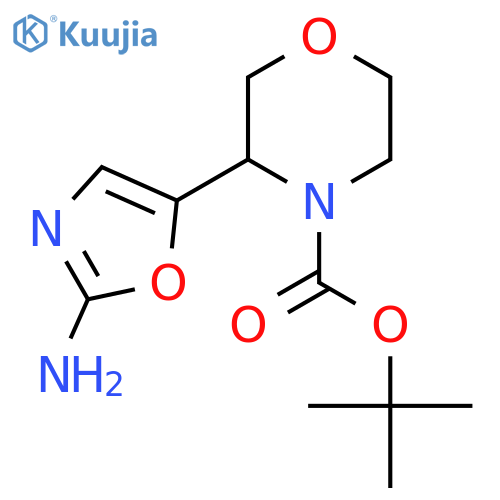 Tert-butyl 3-(2-amino-1,3-oxazol-5-yl)morpholine-4-carboxylate structure