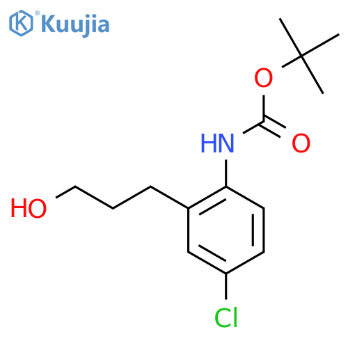 tert-butyl N-4-chloro-2-(3-hydroxypropyl)phenylcarbamate structure