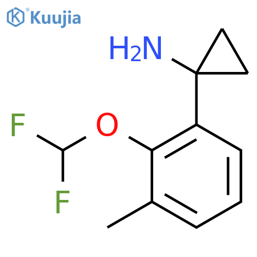 1-2-(difluoromethoxy)-3-methylphenylcyclopropan-1-amine structure