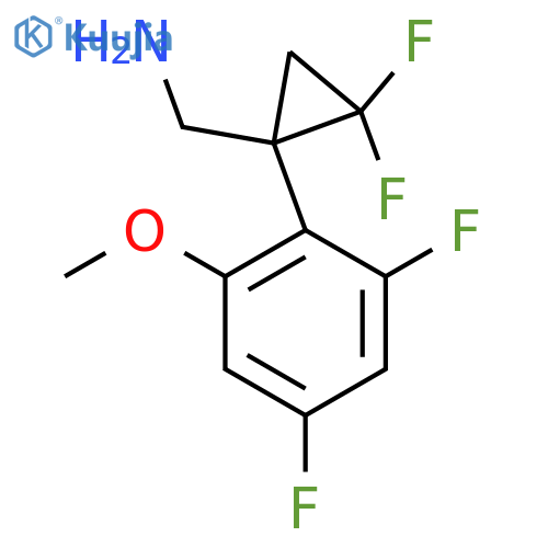 1-(2,4-difluoro-6-methoxyphenyl)-2,2-difluorocyclopropylmethanamine structure