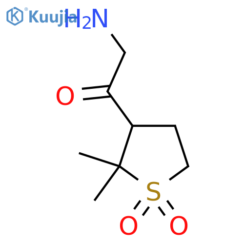 3-(2-Aminoacetyl)-2,2-dimethyl-1lambda6-thiolane-1,1-dione structure