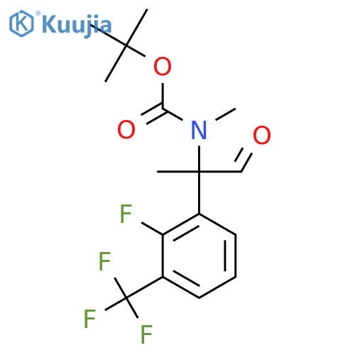 tert-butyl N-{2-2-fluoro-3-(trifluoromethyl)phenyl-1-oxopropan-2-yl}-N-methylcarbamate structure