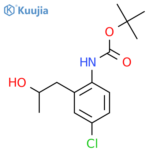 tert-butyl N-4-chloro-2-(2-hydroxypropyl)phenylcarbamate structure