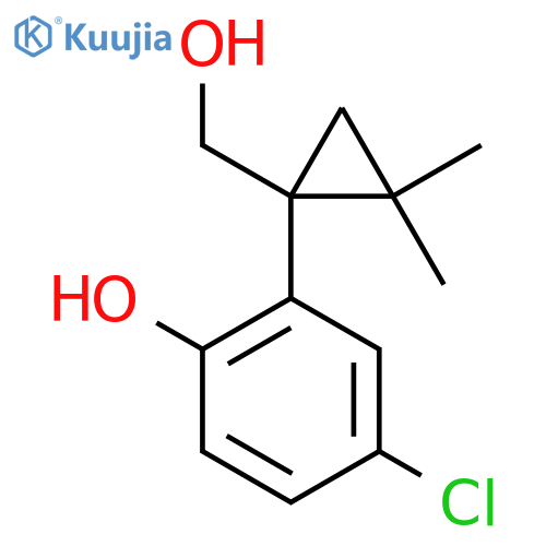 4-chloro-2-1-(hydroxymethyl)-2,2-dimethylcyclopropylphenol structure